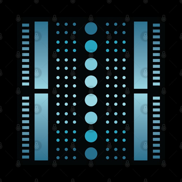 “Dimensional Solar System” - V.3 Blue - (Geometric Art) (Dimensions) - Doc Labs by Doc Labs