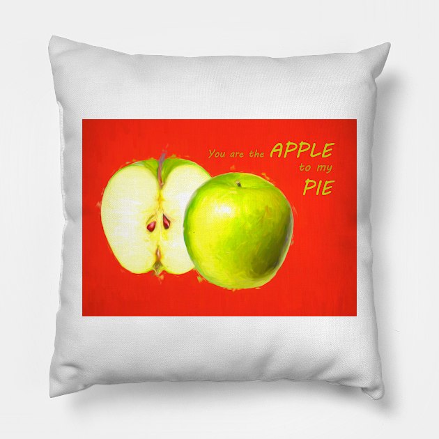 You Are The Apple to my Pie Pillow by MAMMAJAMMA