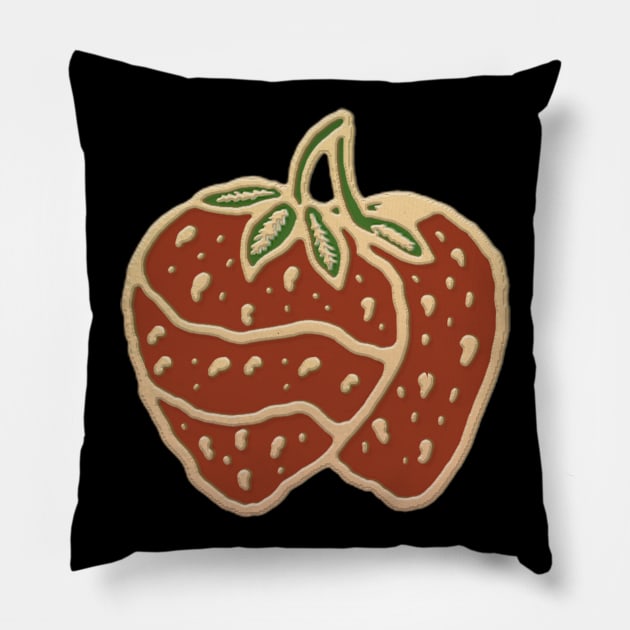 Vintage Strawberry Pillow by Merchsides