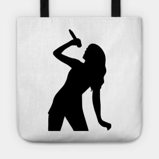 Taylor Swift Singing Pose Silhouette Tote