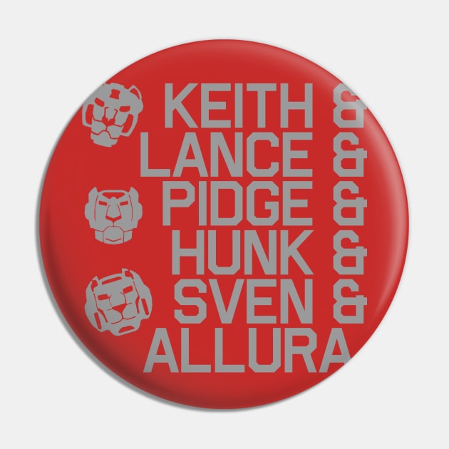 Voltron Force Callsigns Pin by PopCultureShirts