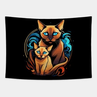 Tonkinese Cat Fathers Day Tapestry