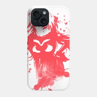 Girl Abstract - Red Phone Case