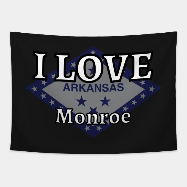 I LOVE Monroe | Arkensas County Tapestry by euror-design