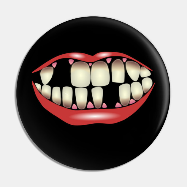 Lipstick Mouth With Missing Teeth - Mouth - Pin | TeePublic Lipstick Mouth With Missing Teeth - Mouth - Pin | TeePublic
