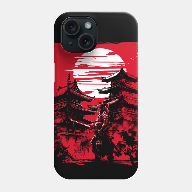 Samurai warrior in feudal Japan Phone Case by albertocubatas