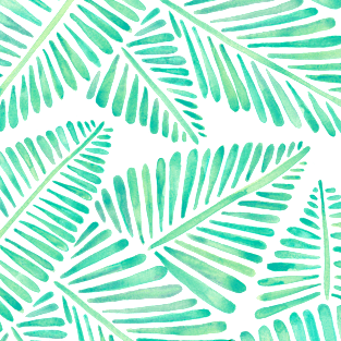 Seafoam Banana Leaves Magnet