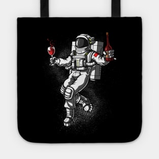 Space Astronaut Wine Drinking Party Tote