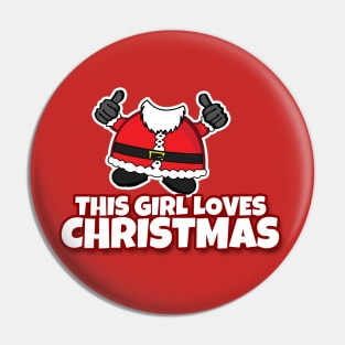 This Girl Loves Christmas Pin