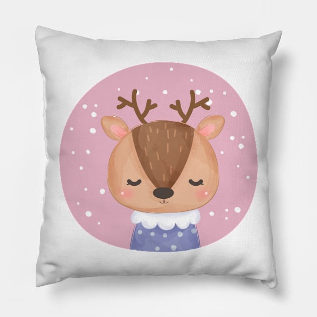 Deer Pillow by O2Graphic