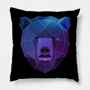 Galaxy Bear Geometric Animal Pillow