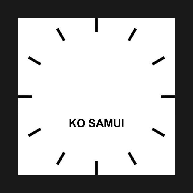 KO SAMUI Time Zone Wall Clock by ghjura