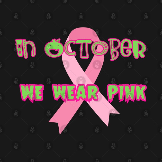 In October we Wear Pink, Breast cancer awareness, slp, slpa, by Daisy Blue Designs