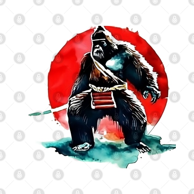 Samurai Sasquatch by lowpolyshirts