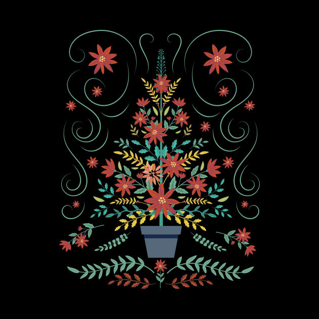 Folk Art Christmas Tree by SWON Design