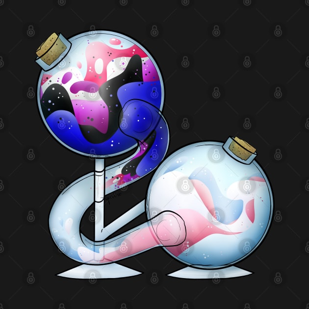 Genderfluid And Transgender Pride Potion by Qur0w