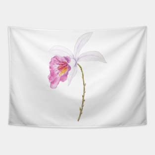 one pink orchid flower 2021 Tapestry