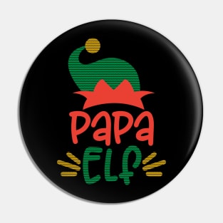 Papa Elf Funny Matching Ugly Sweater Family Christmas Gifts Pin