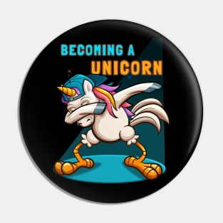 Becoming A Cute Dabbing Chicken Unicorn Gift Pin