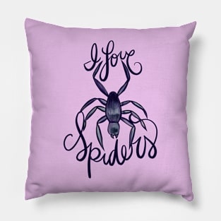 I Love Spiders Pillow