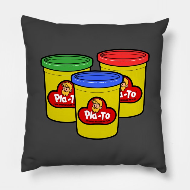 Plato Play-Doh Pillow by Harley Warren