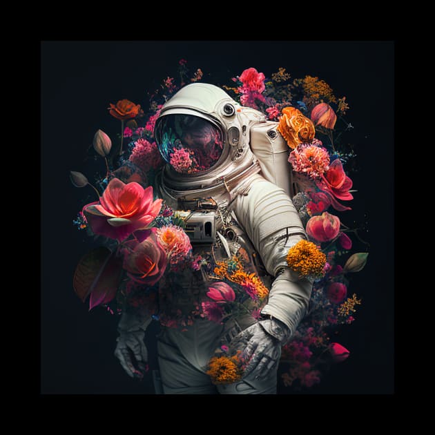 Astronaut In Flowers Suit by omardakhane