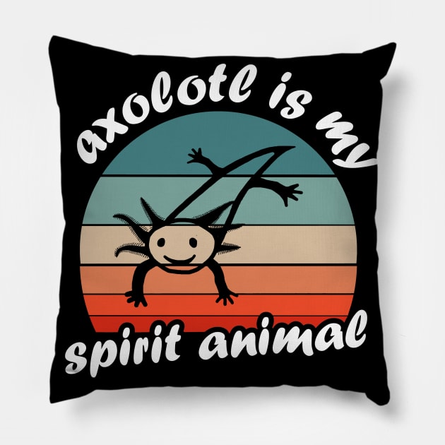 Axolotl Animal Merch Fish Kids Fan Gift Idea Pillow by FindYourFavouriteDesign