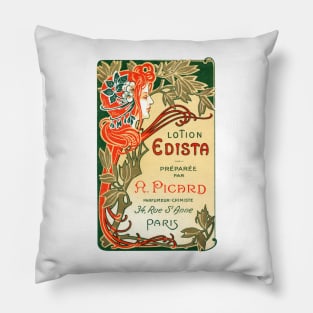 1910 French Art Nouveau label Pillow