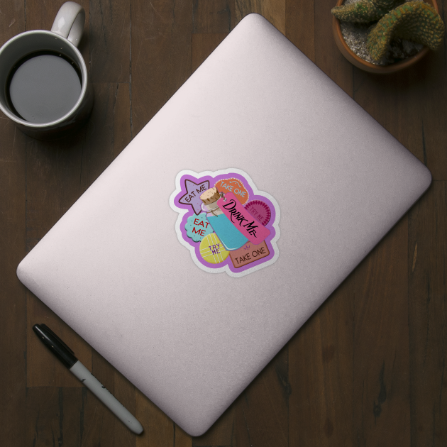 Drink Me - Alice In Wonderland - Sticker | TeePublic