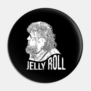 Jelly Roll // White retro Pin