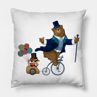 Party Time Bear and Monkey Pillow