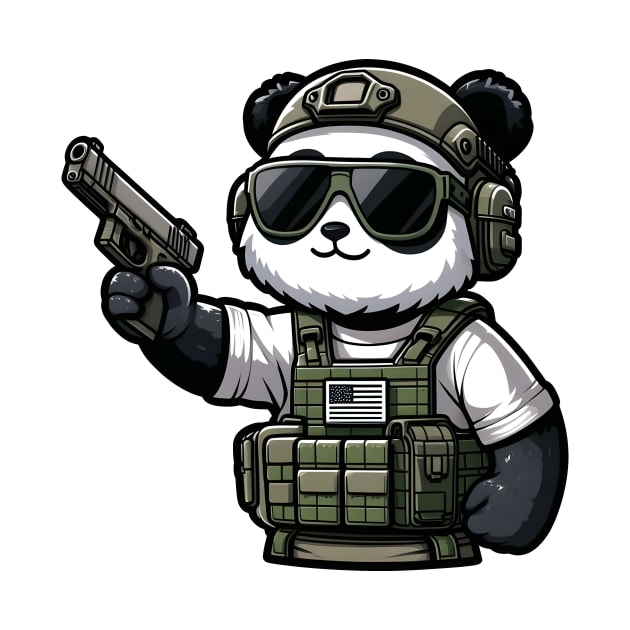 Tactical Panda by Rawlifegraphic