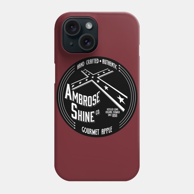 Ambrose Shine Co. (Black) label logo Phone Case by BtnkDRMS