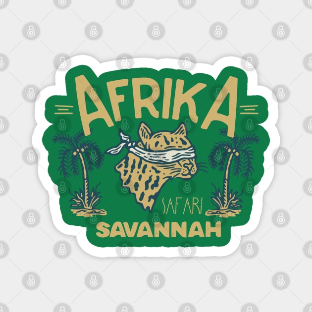 Afrika Savannah Safari lepard Magnet by SpaceWiz95