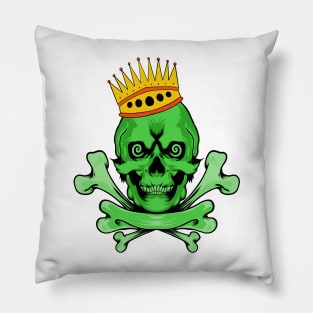 Green Skull Queen Pillow