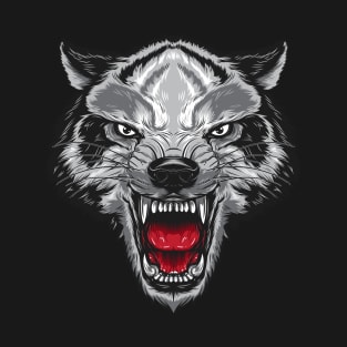 Angry Wolf Face T-Shirt