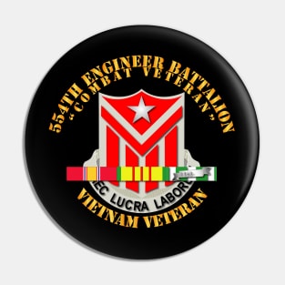 554th Engineer Battalion w VN SVC Pin