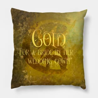 GOLD for a bride in her wedding gown. Shadowhunter Children's Rhyme Pillow