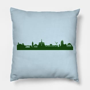 KASSEL skyline in forest green Pillow