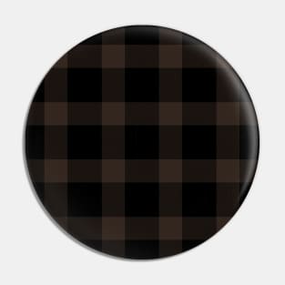 Brown and Black Buffalo Plaid Pattern Pin