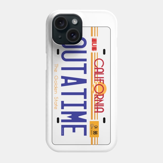 OUTATIME License Plate Phone Case by DQDesigns By Chele
