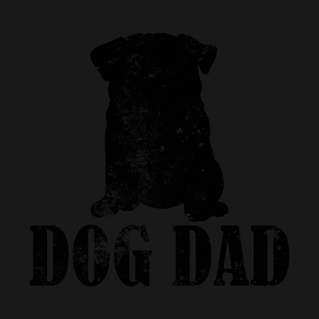 Father's Day T Shirt Pugs Dog Dad Gifts for Dog Lover by JaroszkowskaAnnass