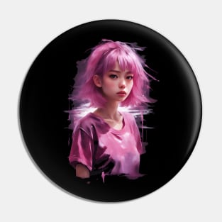 Pink hair anime girl Pin