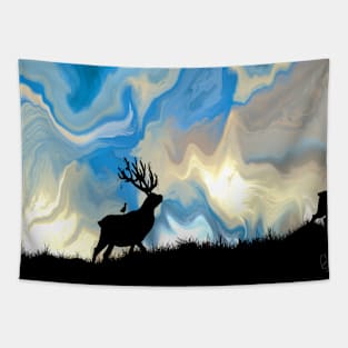 Elk's Morning Saunter Tapestry