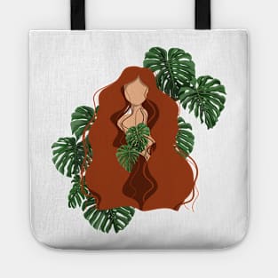 Plant lady abstract illustration 6 Tote