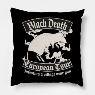 Funny Black Death European Tour Pillow