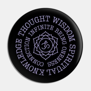 Crown Chakra Wordy Pin