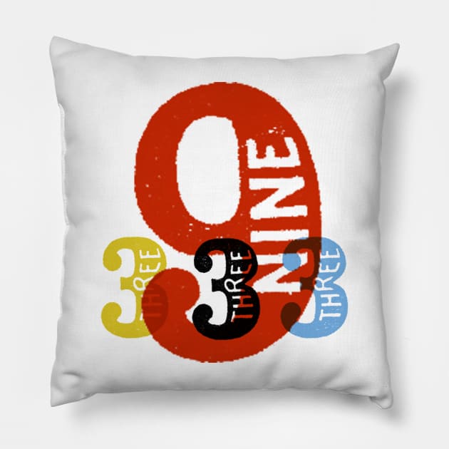 Number 9 Pillow by HMK StereoType