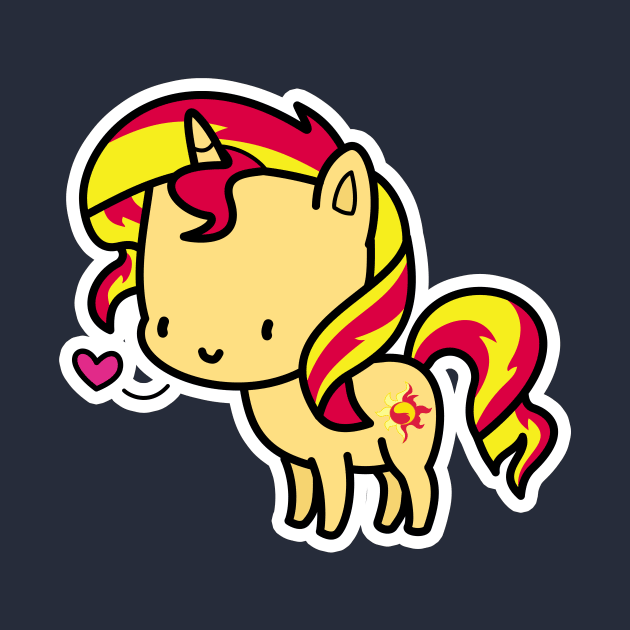 Sunset Shimmer chibi by Drawirm