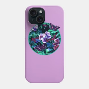 Midnight Mahalo Plumerias Phone Case